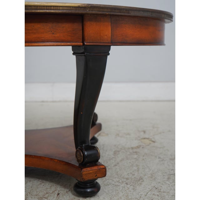 Theodore Alexander Oval Mahogany 2 Drawer Coffee Table For Sale - Image 11 of 16