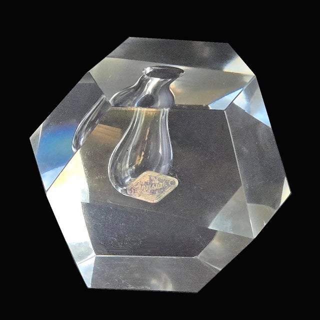 Vintage Iittala Faceted Crystal Orchid Bud Vase Designed by Timo Sarpaneva For Sale - Image 9 of 13