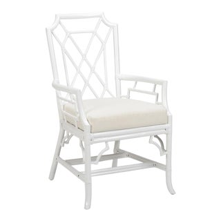 Wildwood Wild Palm Armchair - White For Sale