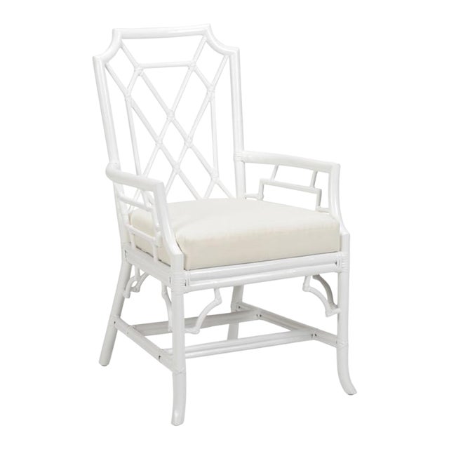 Wildwood Wild Palm Armchair - White For Sale