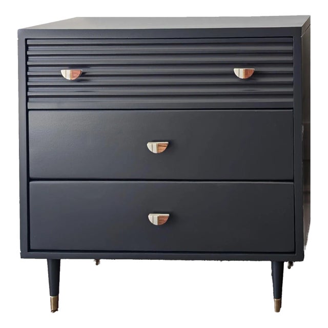Black Mid-Century Dresser For Sale