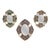 Mid-Century Peruvian Hand-Painted Wooden Wall Mirrors, 1960s, Set of 3 For Sale
