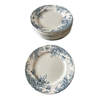 Terre De Fer Dinner Plates from Louis Graves, 1890s, Set of 13 For Sale