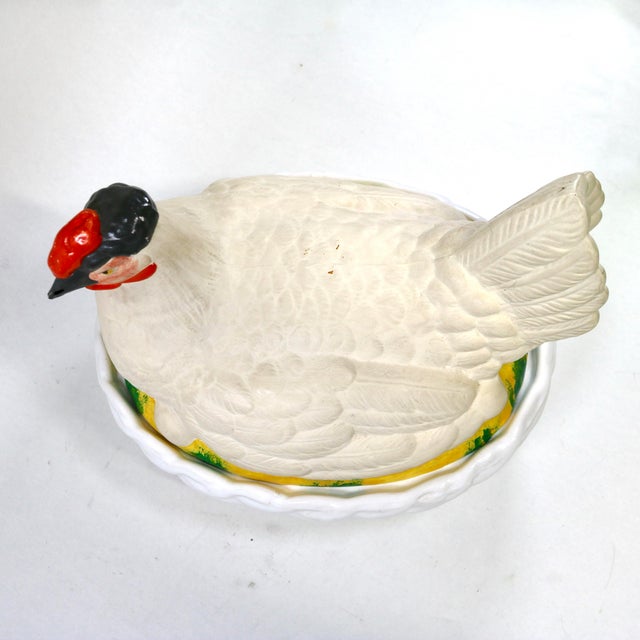 Large 19th Century Staffordshire Bisque Hen on Nest For Sale - Image 10 of 15