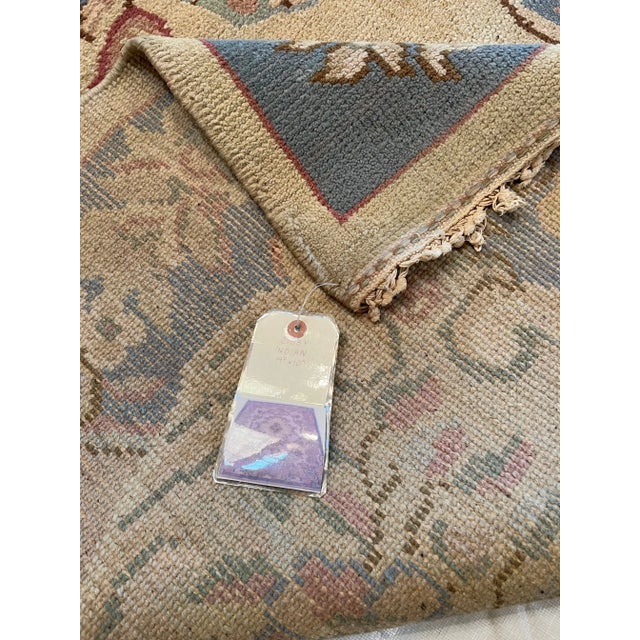Tan Early 20th Century Antique Indian Rug For Sale - Image 8 of 9