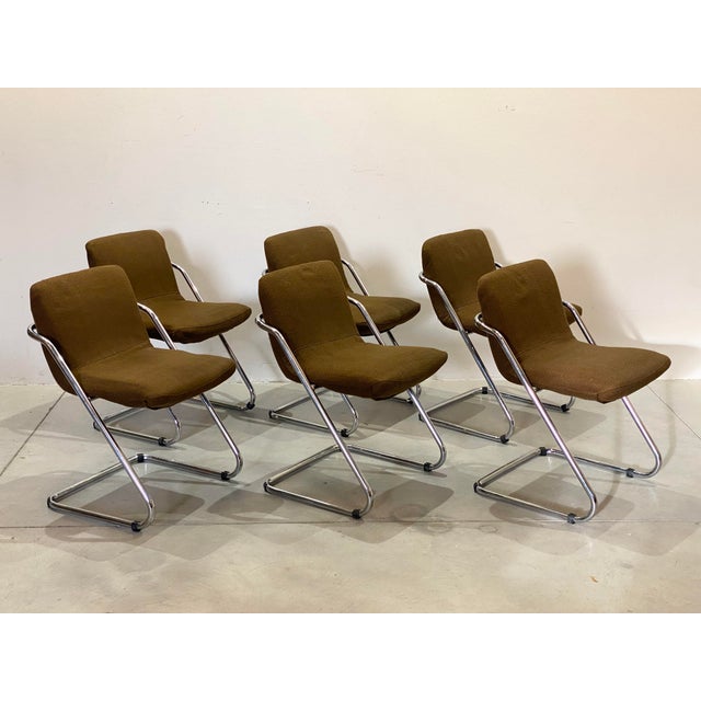 Vintage Steel Dining Chairs, 1970s, Set of 6 For Sale - Image 15 of 15