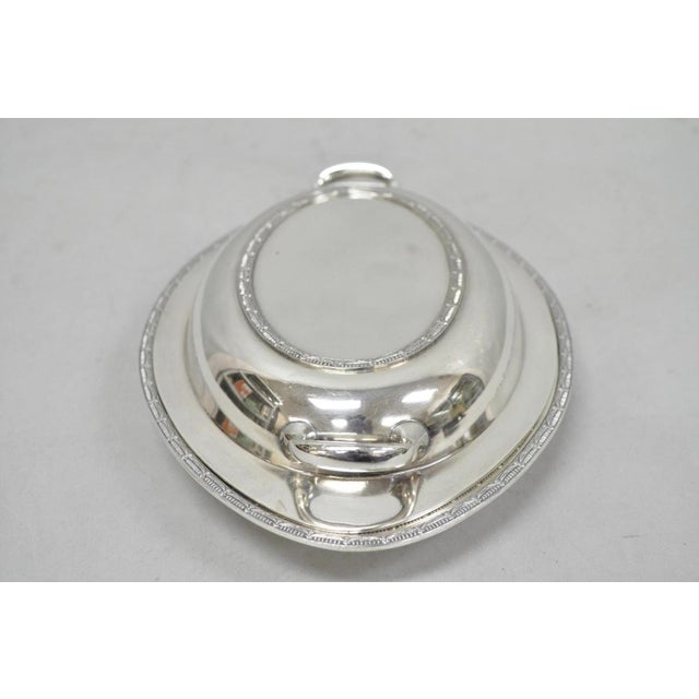 Vintage T&t Silver Plated Victorian Oval Vegetable Serving Platter W/ Drapes For Sale - Image 4 of 16