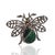 Green Exquisite 15.35 Carat Emerald, Citrine and Diamond Beetle Brooch Pendant For Sale - Image 8 of 14