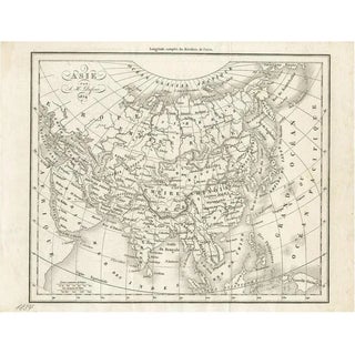Antique Map of Asia by Dufour, 1834 For Sale