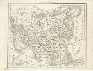 Antique Map of Asia by Dufour, 1834