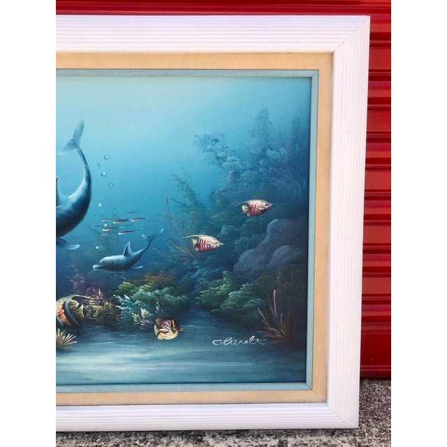 Charles Benolt Marine Life Tropical Ocean Framed Oil Painting For Sale In West Palm - Image 6 of 8