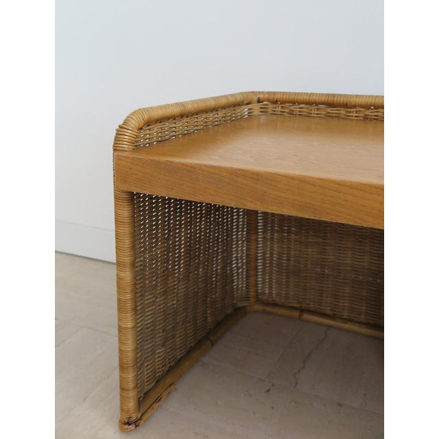 Italian Rattan Bedside Tables, 1950s, Set of 2 For Sale - Image 12 of 14