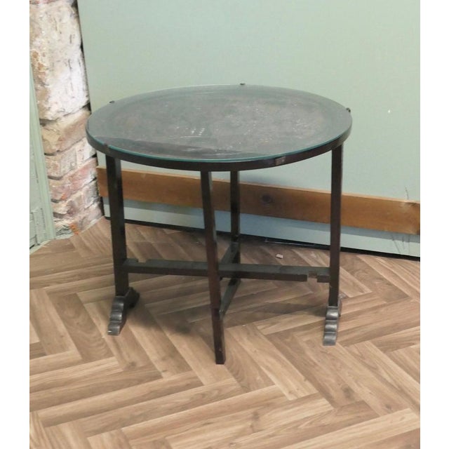 Brown Metamorphic Fire Screen or Coffee Table, 1920s For Sale - Image 8 of 9