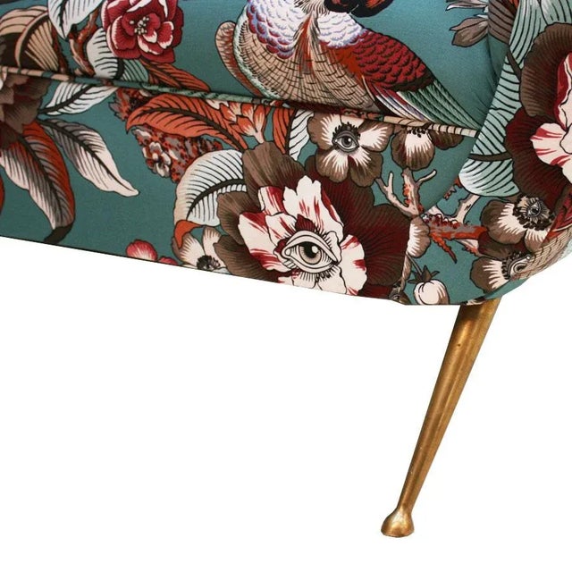 Mid-Century Modern Vintage Italian Curved Sofa For Sale - Image 3 of 5