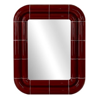 Portalito Mirror in Deep Burgundy by Tilecito For Sale