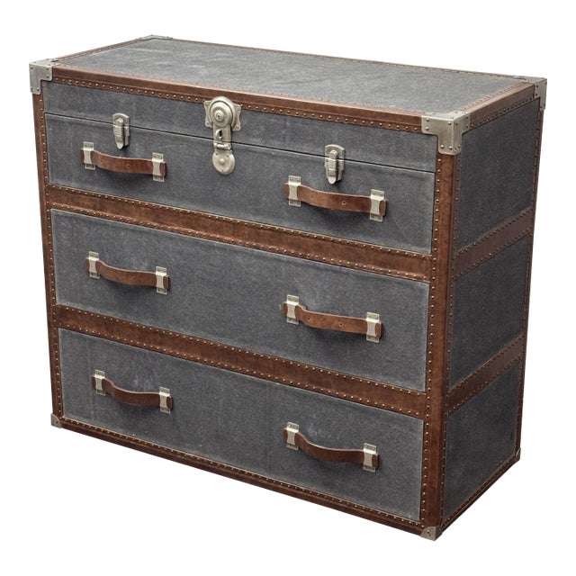 Restoration Hardware Eldon Steamer Trunk Dresser For Sale