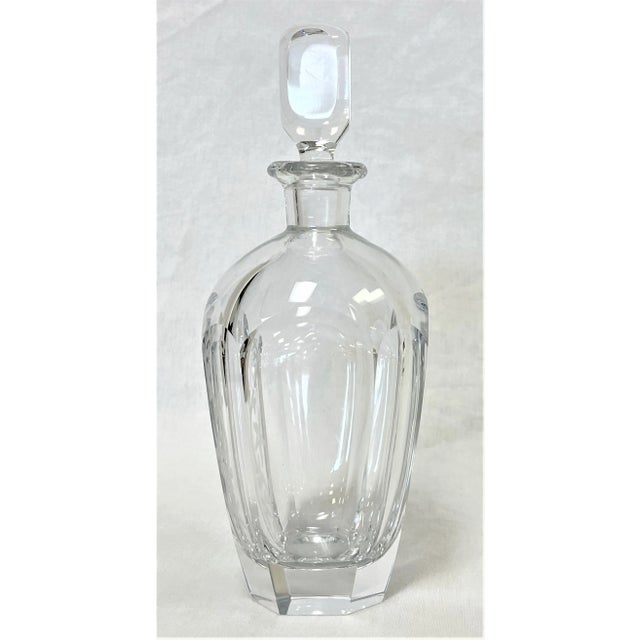 Mid 20th Century Vintage Signed and Numbered Etched Crystal Decanter With Stopper For Sale - Image 5 of 13