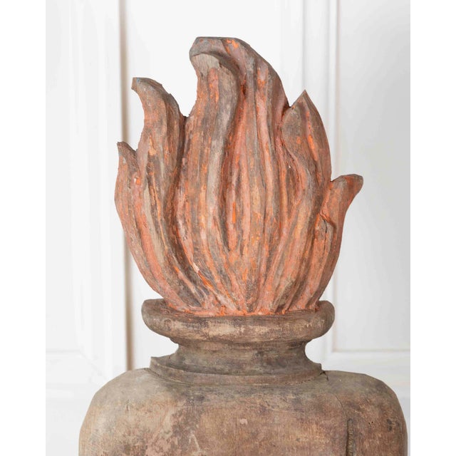 Wood French 18th Century Carved Wood Fire Pot For Sale - Image 7 of 8