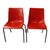 Set of Red Plastic Chairs with Metal Frame, 1980s For Sale - Image 9 of 9