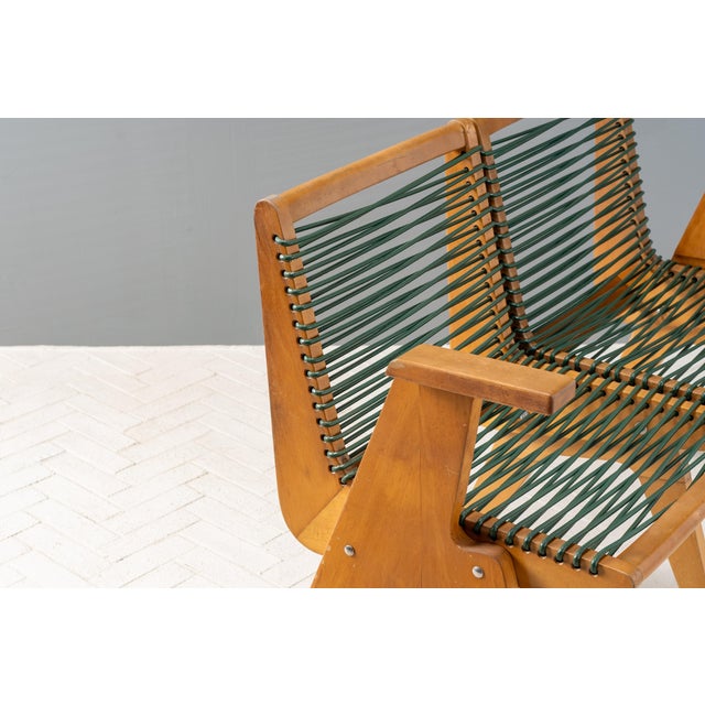 1950s Klaus Grabe 2-Seat Corded Bench For Sale In Boston - Image 6 of 12