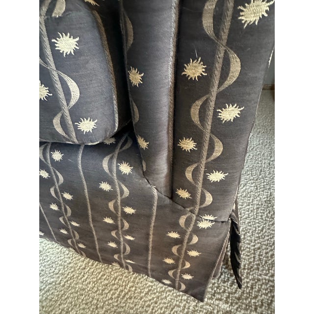 Textile 1980s Vintage Postmodern Marge Carson Silk Roll-Arm Sofa For Sale - Image 7 of 12