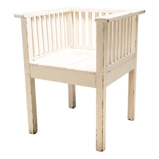 Early 20th Century Painted Wooden Armchair, Central Europe, 1920s For Sale