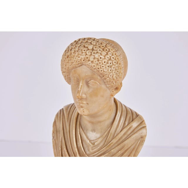 Stone Alabaster Bust of a Roman Empress, circa 1820 For Sale - Image 7 of 7