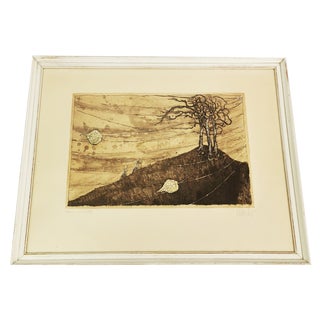 Lars Bo, Surreal Graphics, 1960s, Aquatint Etching For Sale