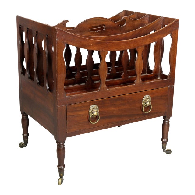 Early 19th Century Regency Mahogany Canterbury For Sale
