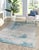 2020s 9x12 Stylish Sumptuous Aqua Abstract Modern Hand Knotted Wool Carpet Rug For Sale - Image 5 of 6