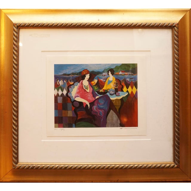 1990s Itzchak Tarkay "Memorable Moments Iii" Contemporary Original Serigraph (1996) Signed and Numbered Framed For Sale