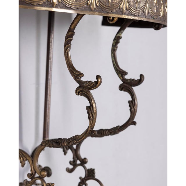 Vintage Console Table in Brass and Marble, Italy, 1950s For Sale - Image 9 of 12