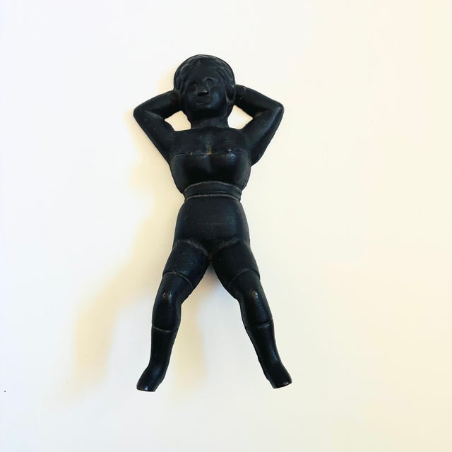 Mid-Century Modern Cast Iron "Naughty Nellie" Woman Boot Jack For Sale - Image 3 of 9