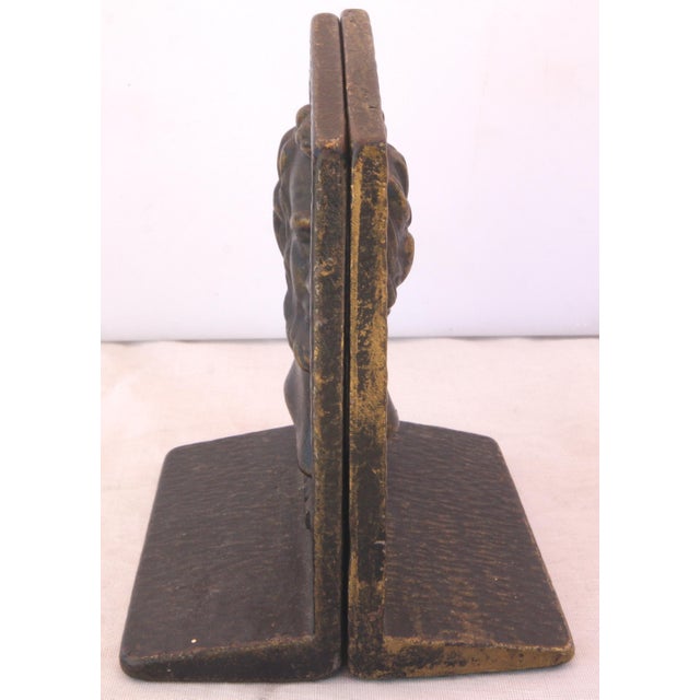 1920s Arts & Crafts Abraham Lincoln Bookends Antique Cast Iron - A Pair For Sale In San Diego - Image 6 of 16