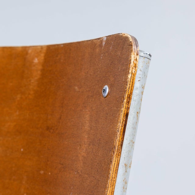 Wood Large Stacking Dining Chairs from Mullca, 1950s, Set of 6 For Sale - Image 7 of 13