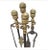 Brass William IV Brass and Steel Fireplace Tools on Marble Stand, Set of 7, C. 1830s For Sale - Image 8 of 12