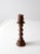 Brown Vintage Turned Wood Candlestick Holder For Sale - Image 8 of 9