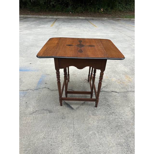Up for consideration is a beautiful vintage pair of wooden carved nesting game tables. These would look lovely in your...