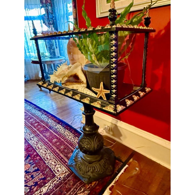 Rare Antique J W FISKE AQUARIUM /TERRARIUM & STAND CAST IRON Victorian Restored For Sale - Image 14 of 18