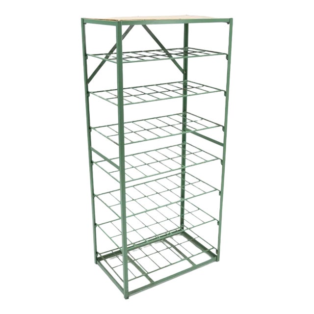 Industrial Boltless Shelving in Metal Steel with Seven Shelves, 1950s For Sale
