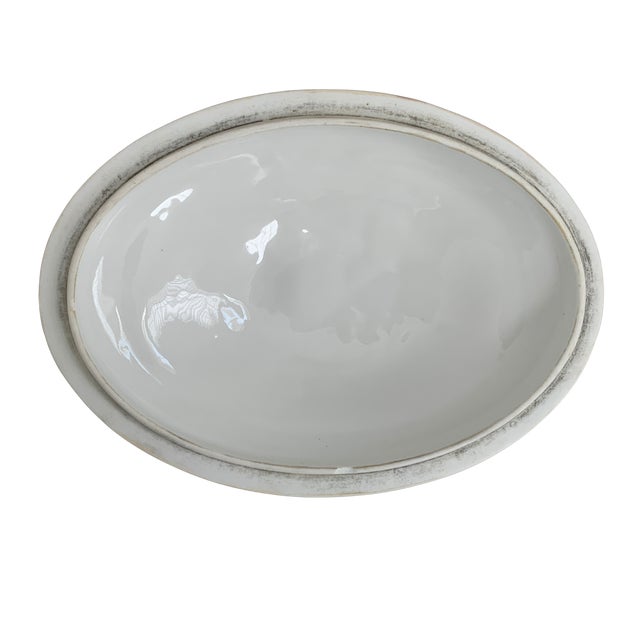 19th-Century French Gilt Porcelain Covered Serving Dish With Gourd Finial, C. 1860–1880 For Sale - Image 11 of 12