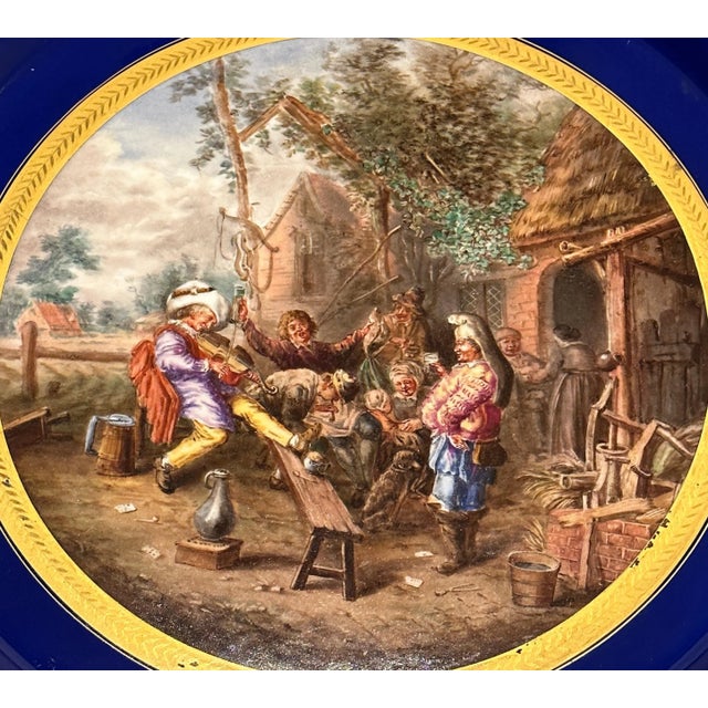 French Late 19th Century Large Sèvres-style Porcelain Charger For Sale - Image 3 of 7