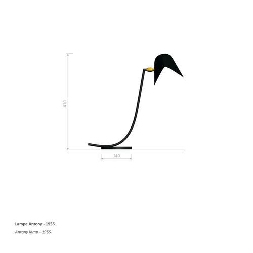 Mid-Century Modern White Antony Table Lamp from Serge Mouille For Sale - Image 6 of 8