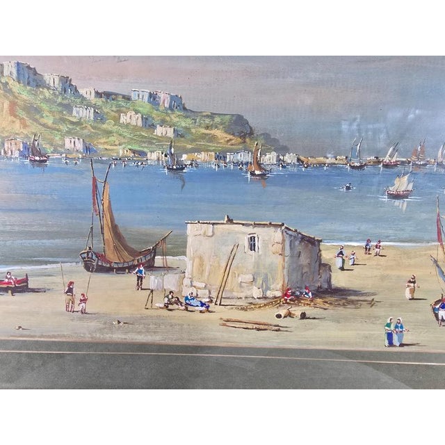 Arab Port, 1900, Large Watercolor, Framed For Sale - Image 10 of 18