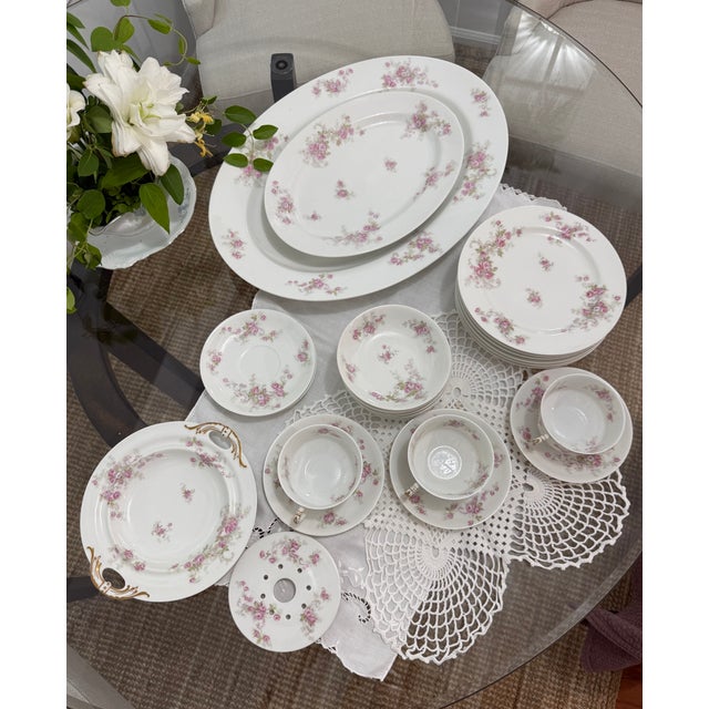 White Antique Limoges Dinner Set - Set of 23 For Sale - Image 8 of 15
