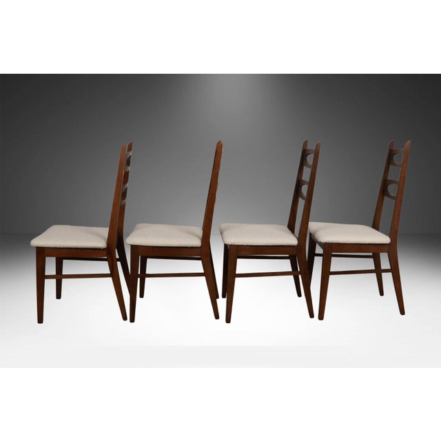 Mid-Century Modern Midcentury Dining Chairs in Style of Kent Coffey Perspecta Cats Eye For Sale - Image 3 of 12