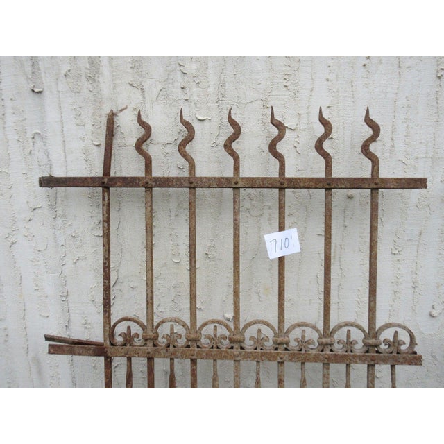 1900 - 1909 Antique Victorian Iron Gate Window Garden Fence Architectural Salvage Door #710 For Sale - Image 5 of 9