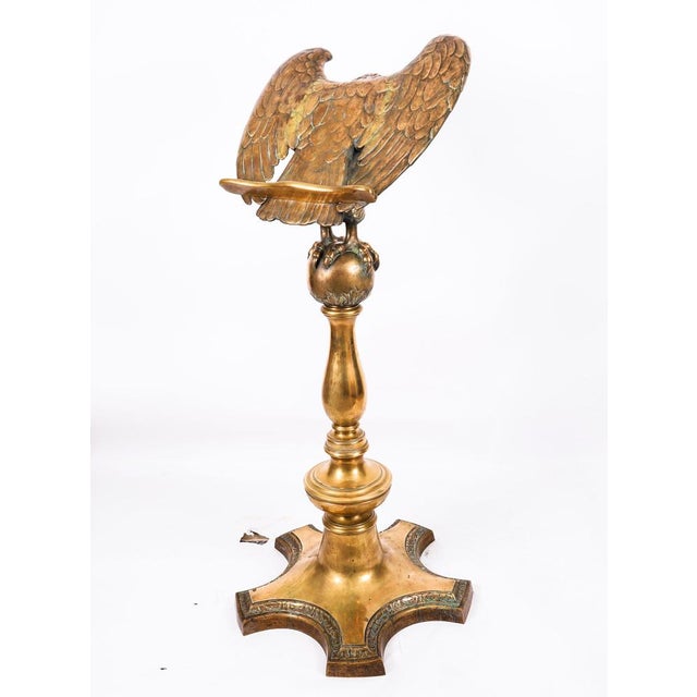 Antique Scottish Ecclesiastical Brass Eagle Lectern, 1890s For Sale - Image 11 of 18