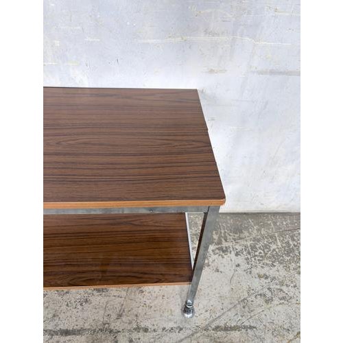 Mid-Century Walnut and Chrome Drinks Trolley, 1960s For Sale - Image 6 of 11