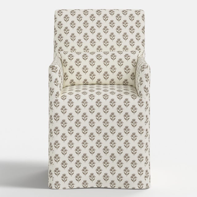 Not Yet Made - Made To Order Stoffer Home x Cloth & Company Lindy Slipcover Dining Armchair in Francie Floral Mauve For Sale - Image 5 of 8